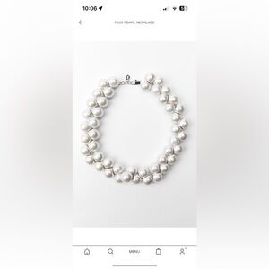 Zara faux pearl necklace